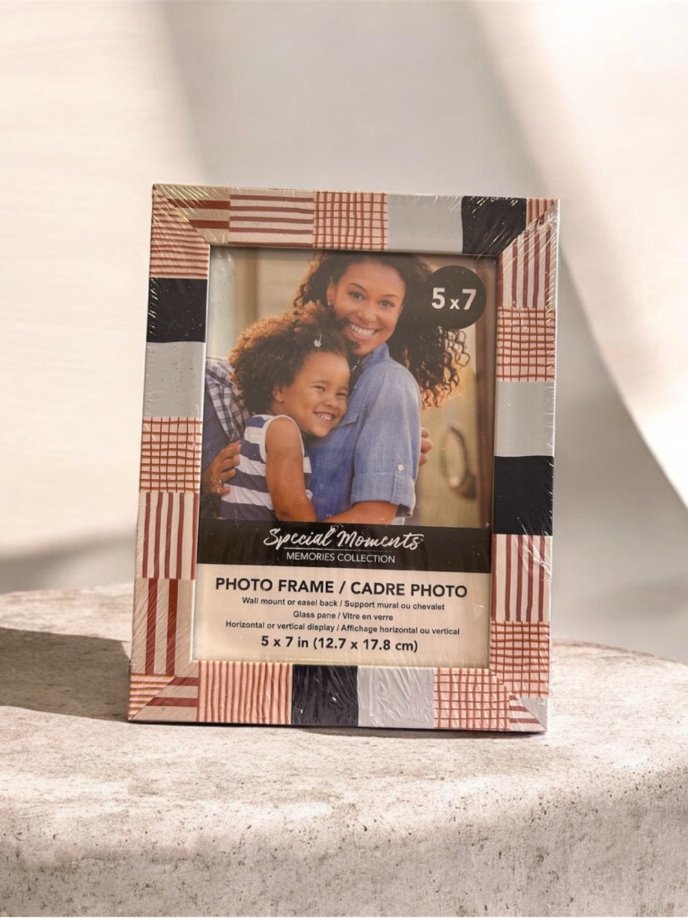 Special Moments 5x7 Striped Red, White & Blue Photo Frame
